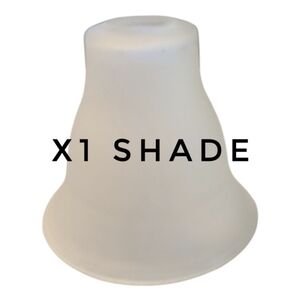 Vintage Solid White Frosted Bell Shaped Alabaster Glass Sconce, Globe, Shade